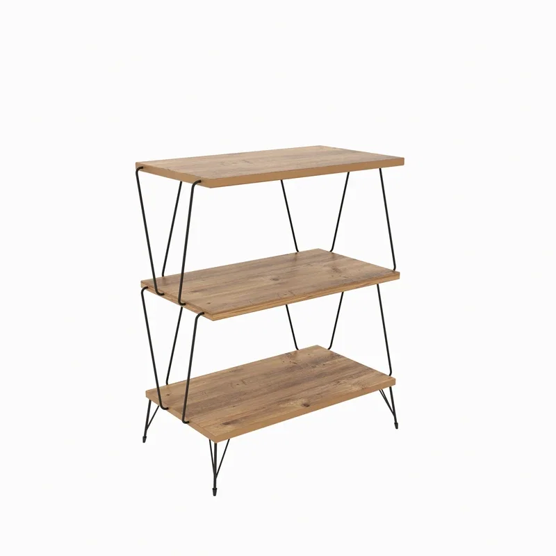 Lazandos Pin, Masuta multifunctionala din lemn cu rafturi, design modern [3]