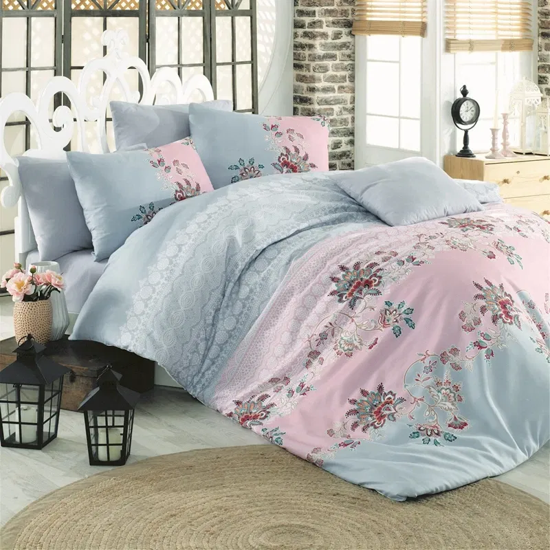 Lenjerie pat dublu, bumbac ranforce, 200x220 cm, doua huse de perna [1]