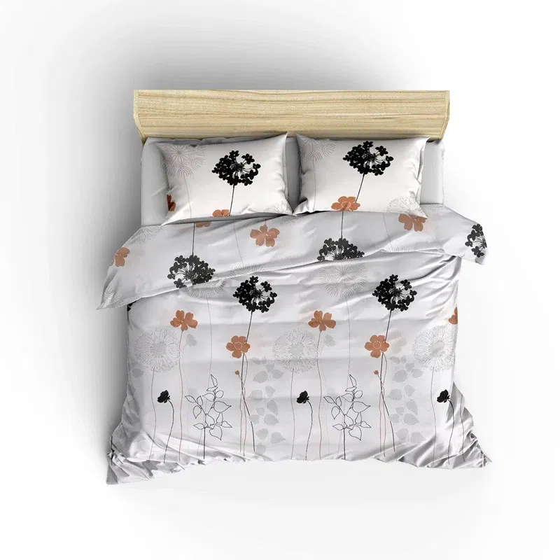 Lenjerie pat dublu, design elegant, 200x220 cm, doua huse de perna [2]