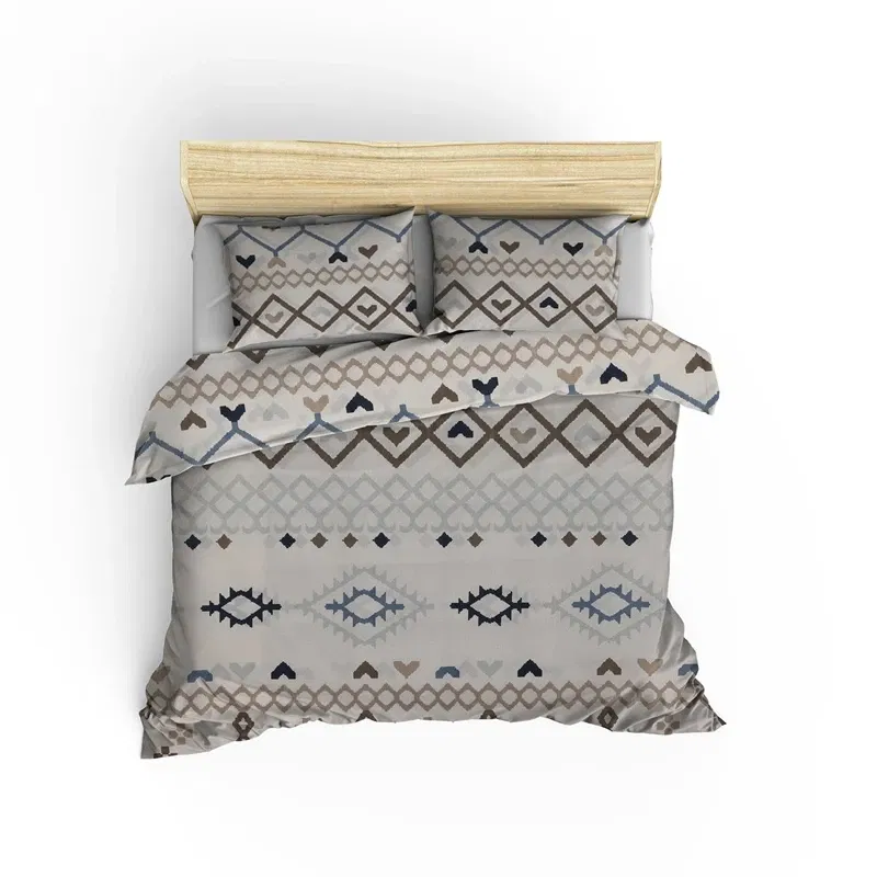 Lenjerie pat dublu, model elegant, 200x220 cm, doua huse de perna [2]