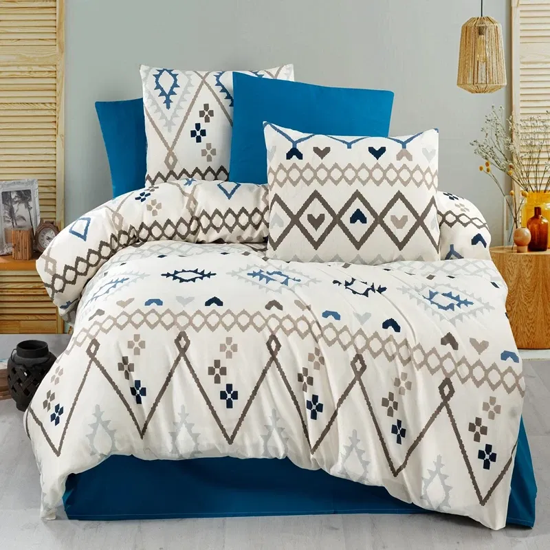 Lenjerie pat single, stil modern, 160x220 cm, o husa de perna [1]