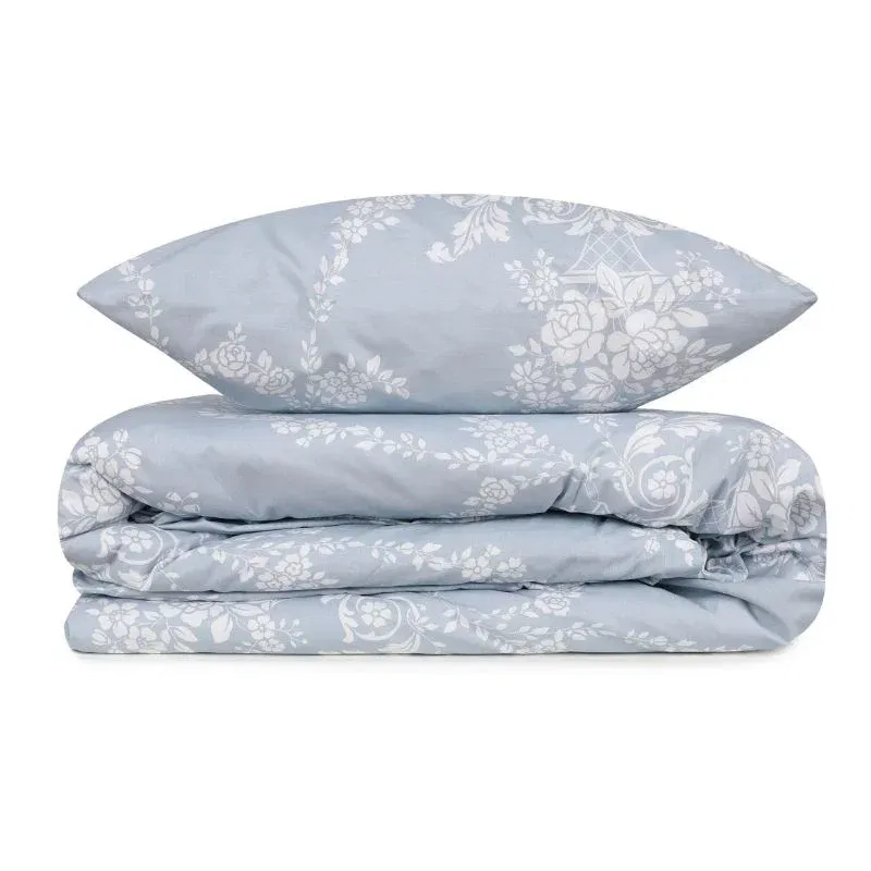 Lenjerie ranforce Gloria - Albastru, 200x220 cm, 2 fete de perna [3]