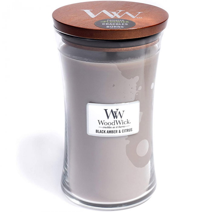 LUMANARE PARFUMATA WOODWICK BLACK AMBER & CITRUS [3]