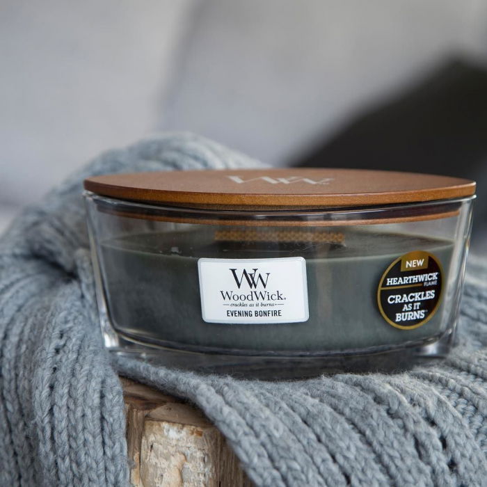 LUMANARE PARFUMATA WOODWICK ELLIPSE EVENING BONFIRE [1]