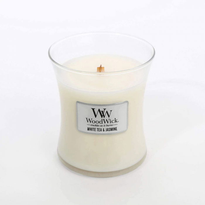 LUMANARE PARFUMATA WOODWICK WHITE TEA & JASMINE [2]