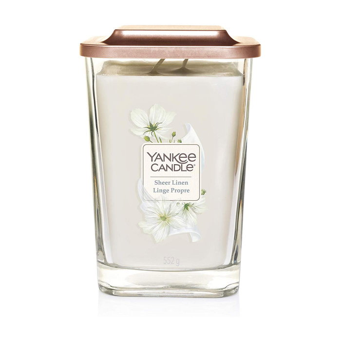 Lumanare parfumata Yankee Candle elevation collection sheer linen Borcan mare [3]