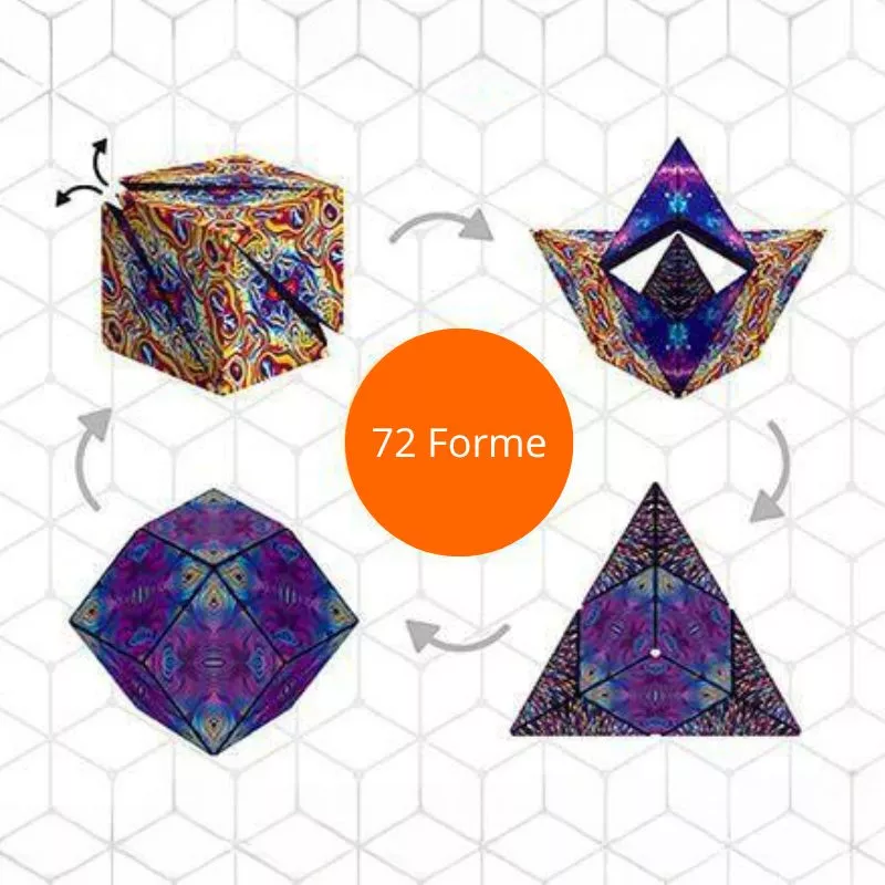 Puzzle 3D Magic Cub Magnetix cu peste 70 de forme [7]