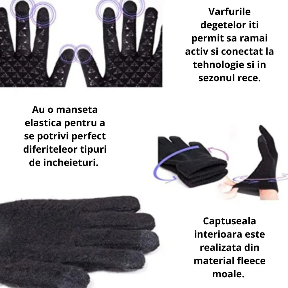 Manusi barbati, Touch sensitive, cu Aderenta pentru Telefon [7]