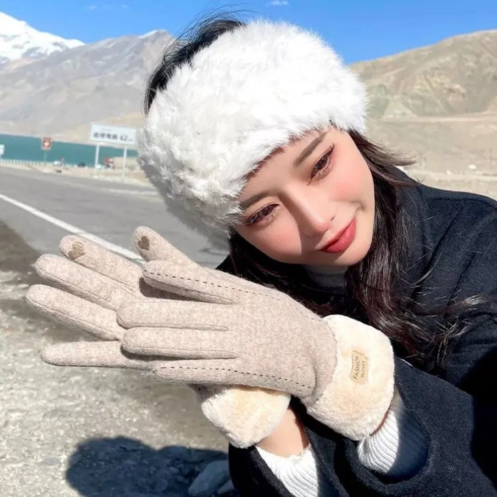 Manusi de dama touchscreen din Casmir 70% si cu blanita [2]