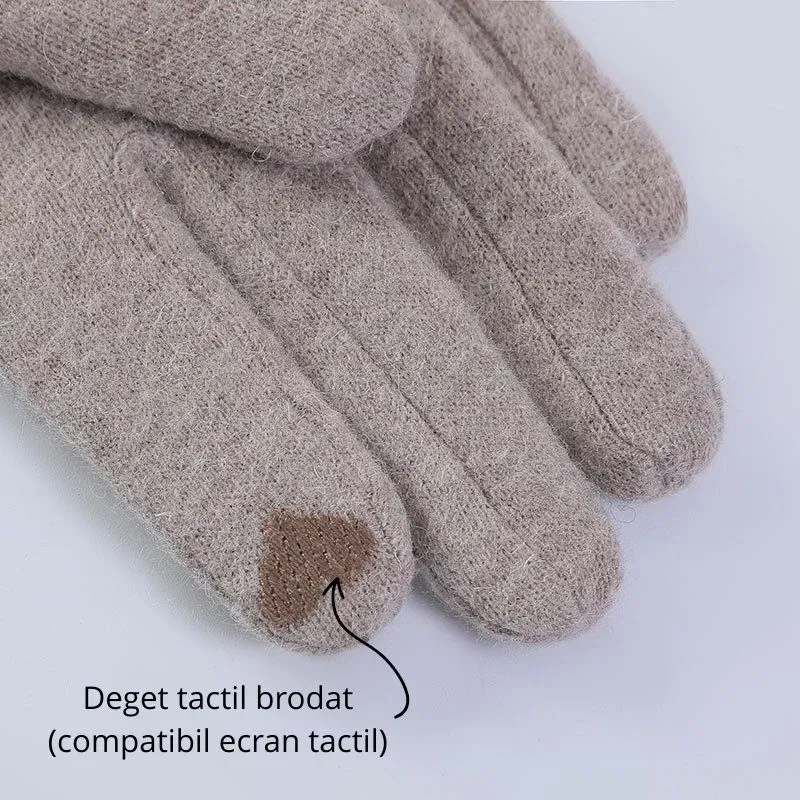 Manusi de dama touchscreen din Casmir 70% si cu blanita [13]