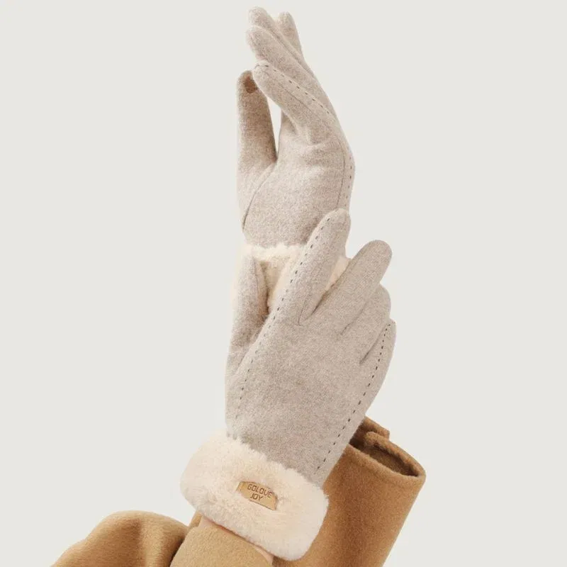 Manusi de dama touchscreen din Casmir 70% si cu blanita [4]