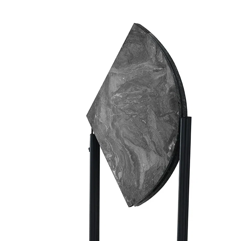 Masa de dining Yaprak, antracit, picioare metalice, 100x72 cm [4]