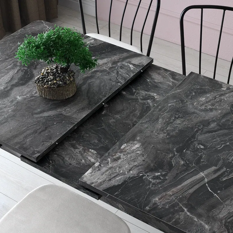 Masa extensibila Ay, antracit, picioare metalice, 120x75 cm [5]