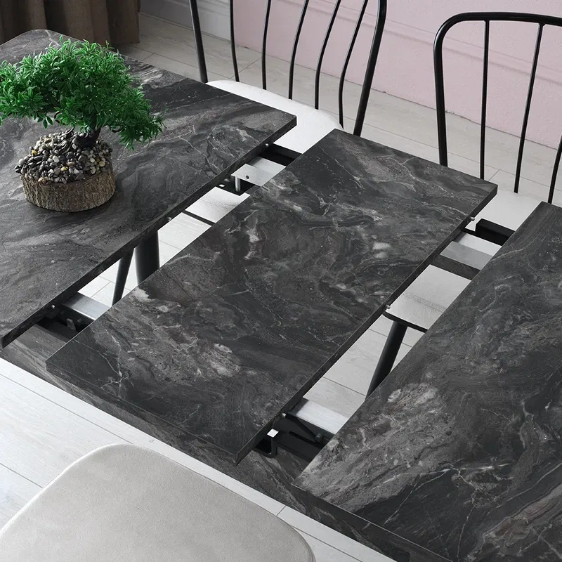 Masa extensibila Ay, antracit, picioare metalice, 120x75 cm [3]