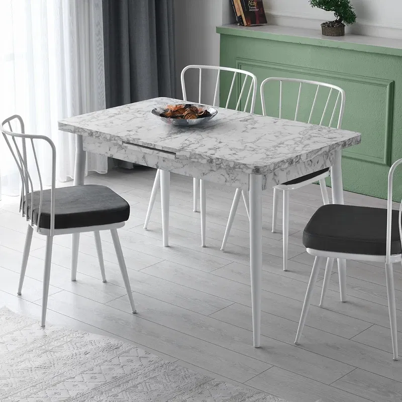 Masa extensibila Ay, multicolor, picioare metalice, 120x75 cm [1]