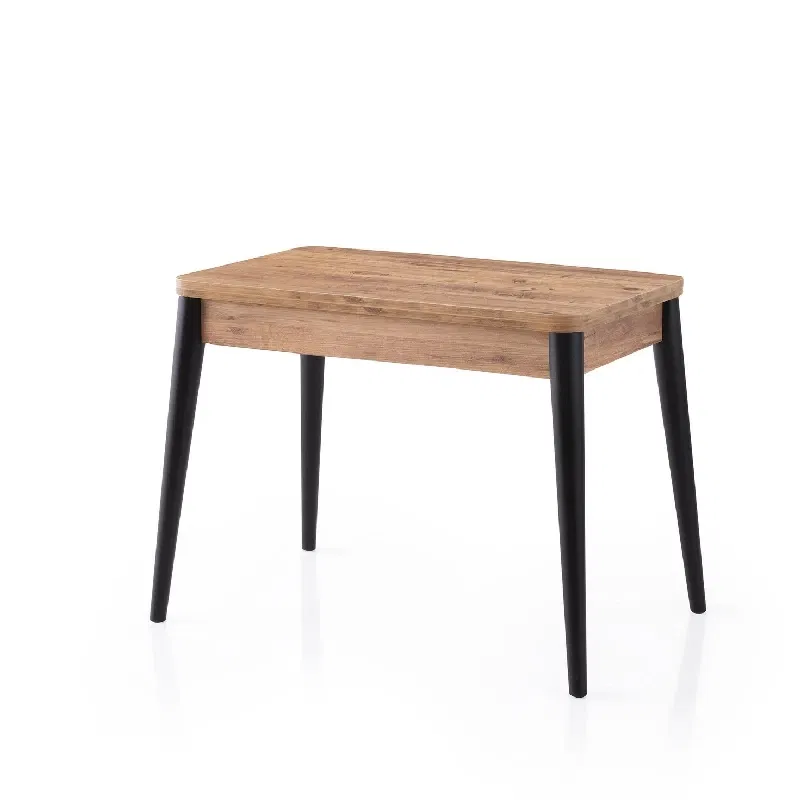 Masa extensibila Dolunay, pin atlantic, picioare metalice, 100x75 cm [6]