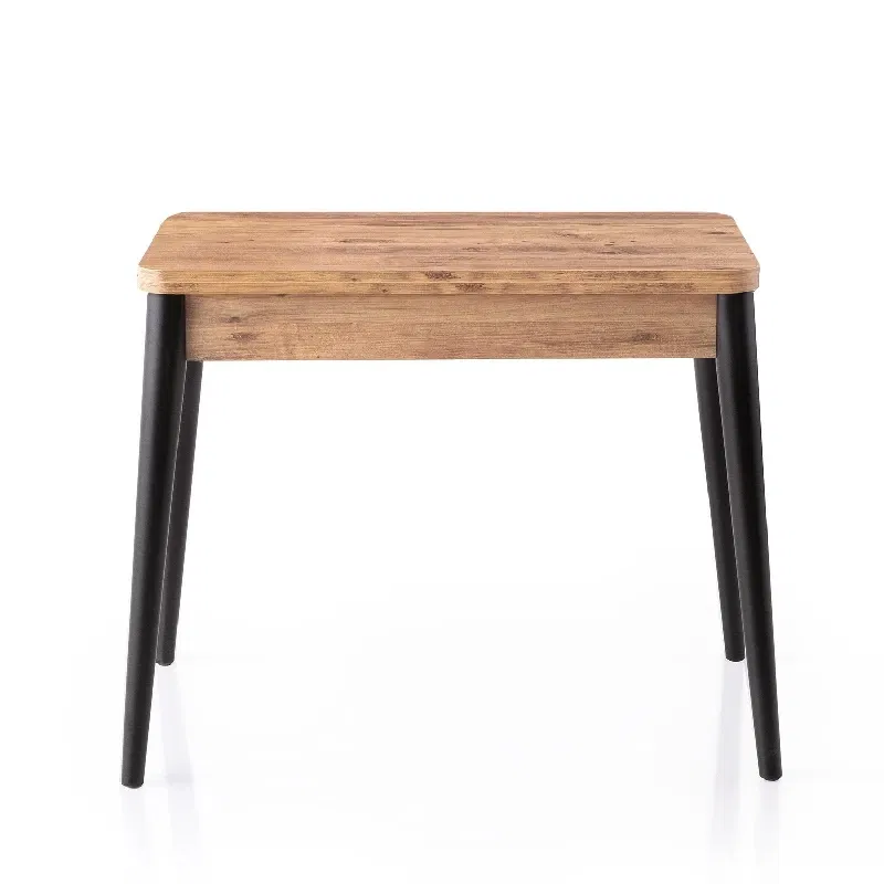 Masa extensibila Dolunay, pin atlantic, picioare metalice, 100x75 cm [5]