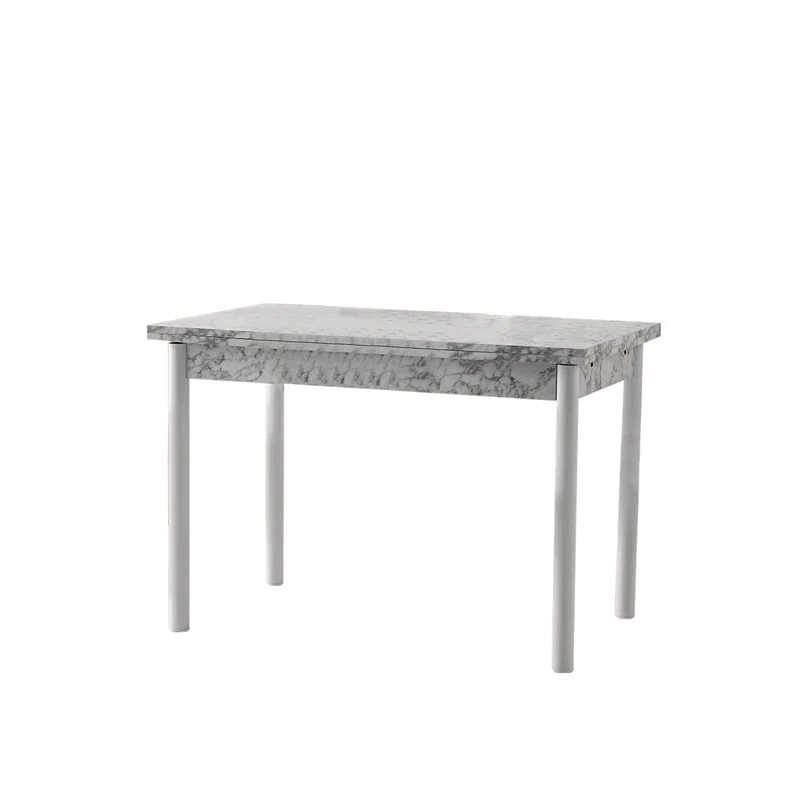 Masa extensibila Polo, alb gri, picioare metalice, 110x75 cm [3]