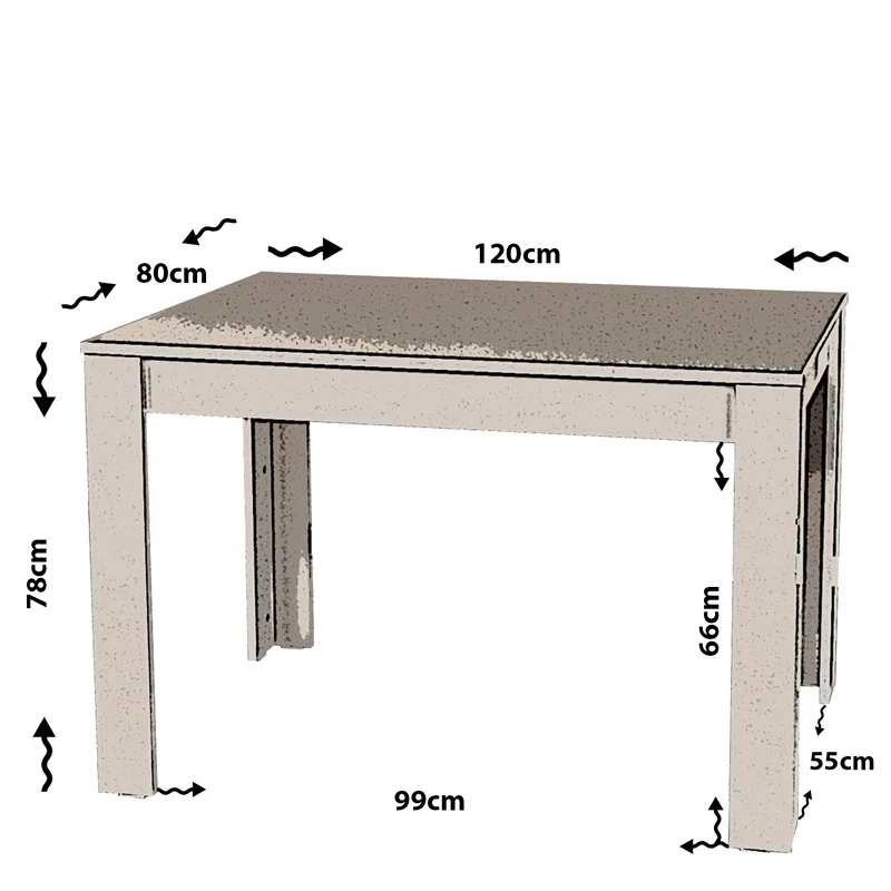Masa Single 120, nuc, 120 cm, structura solida, stil clasic pentru dining [6]
