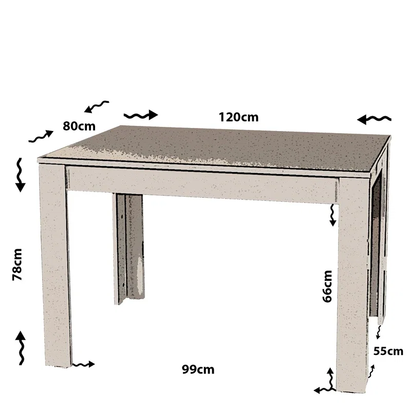 Masa Single 120, stejar caucazian, 120 cm, structura solida, stil clasic [6]