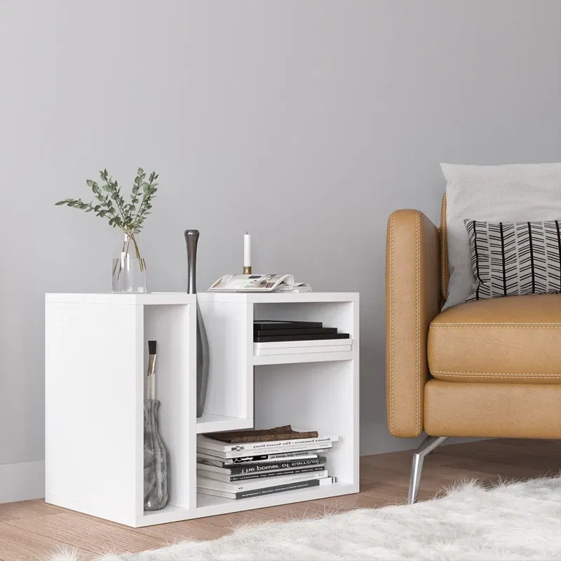 Masuta Abies, alba, 60 cm, rafturi multiple, stil modern [2]