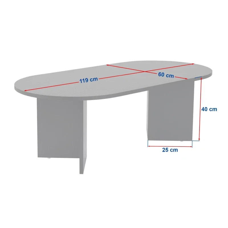 Masuta cafea Sable nuc alb, stil modern cu finisaj rafinat 119x39,8 cm [3]
