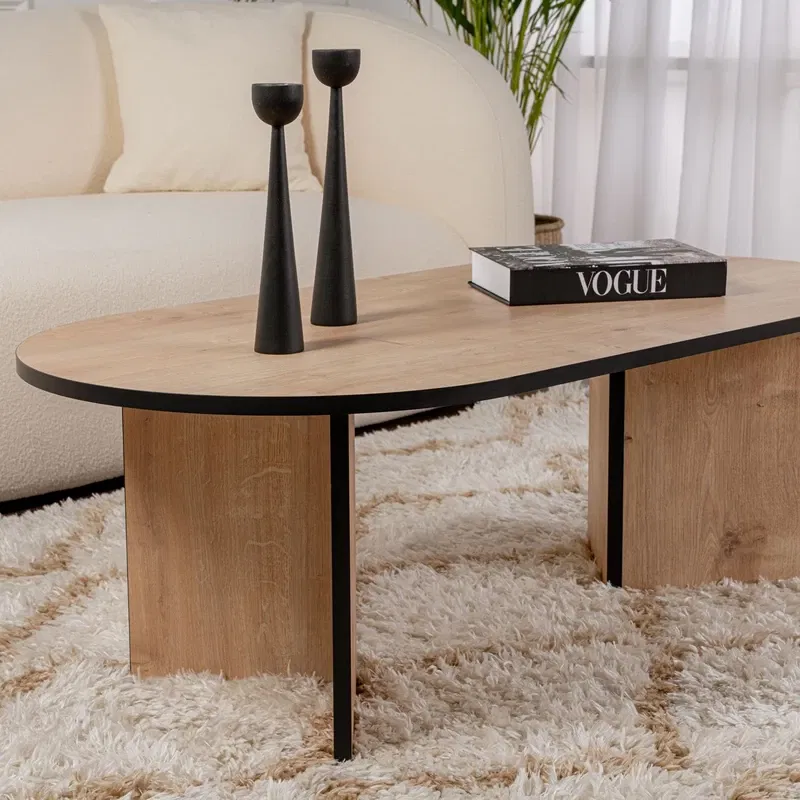 Masuta cafea Sable stejar negru, eleganta si stabilitate 119x39,8 cm [6]