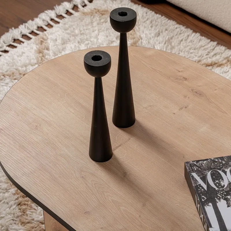 Masuta cafea Sable stejar negru, eleganta si stabilitate 119x39,8 cm [7]