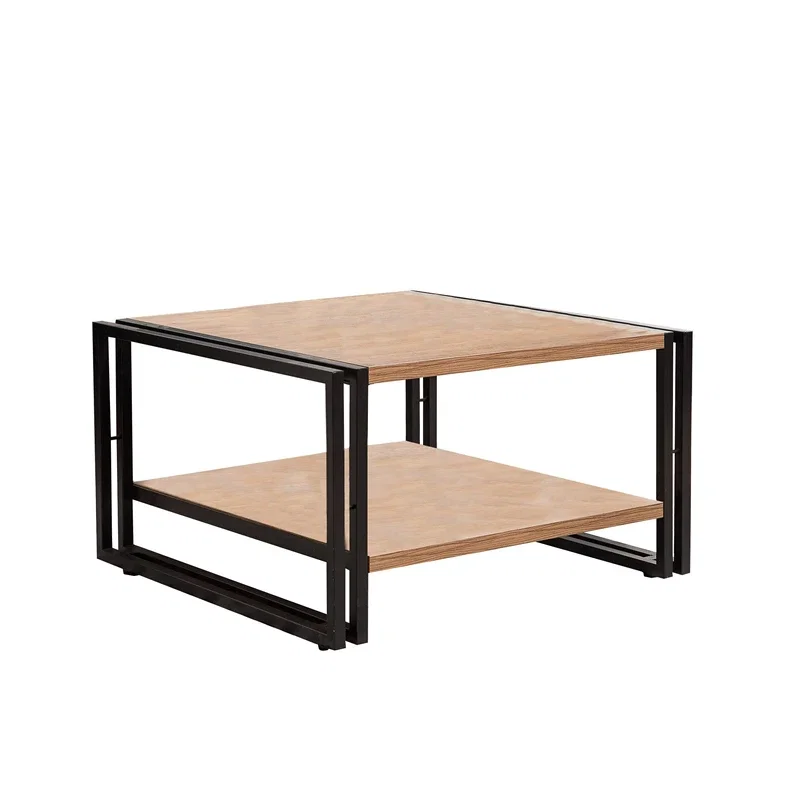 Masuta de cafea Cosmo Arena, stejar Atlantic, neagra, cu doua niveluri, 70 cm [5]