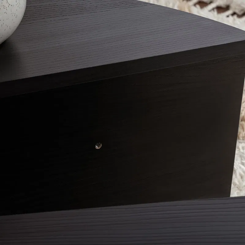 Masuta de cafea Orion negru lemn, design elegant, forma rotunda [9]