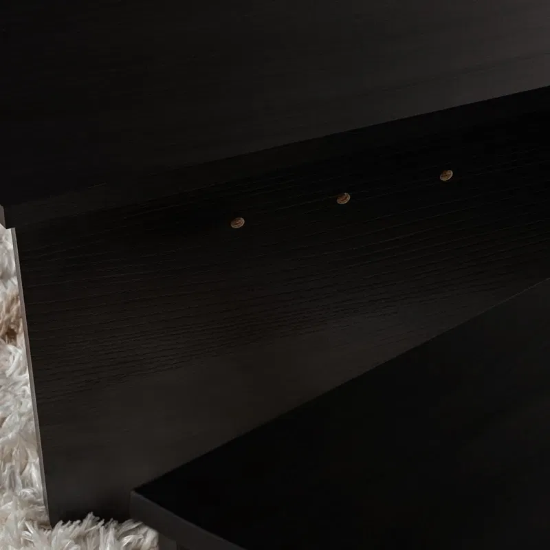 Masuta de cafea Orion negru lemn, design elegant, forma rotunda [8]