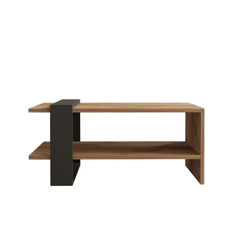 Masuta de cafea Ova, stejar si antracit, design modern, 80 cm [4]