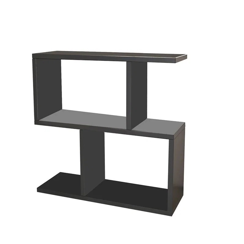 Masuta laterala Life antracit, cu raft deschis si design minimalist [3]