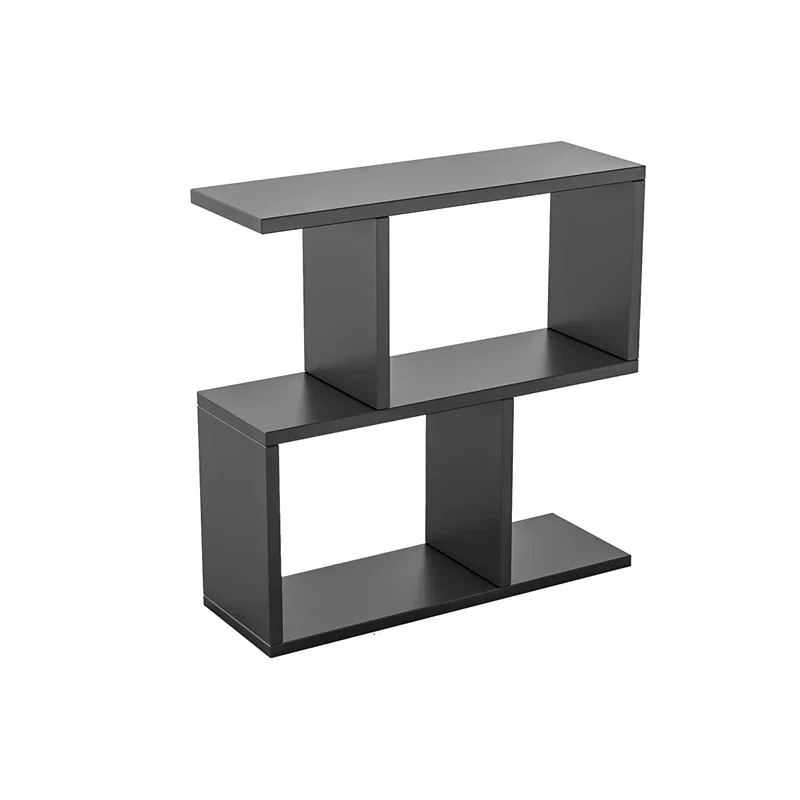 Masuta laterala Life antracit, cu raft deschis si design minimalist [2]