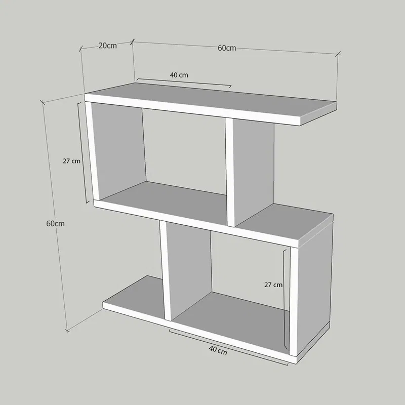 Masuta laterala Life Galbena cu rafturi pentru organizare si design modern [4]