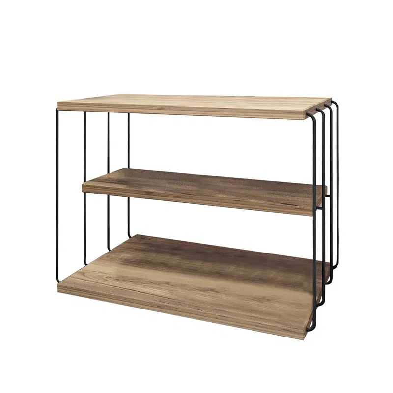 Masuta laterala Lifon pin atlantic, negru, cu design modern si structura metalica [5]