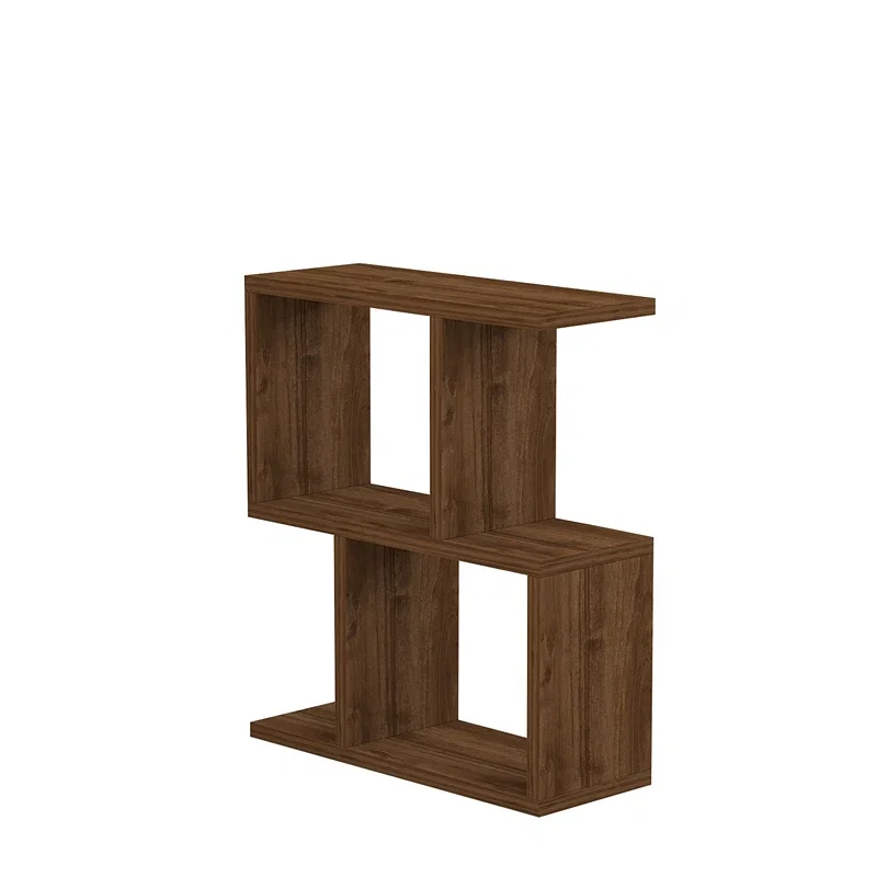 Masuta laterala Zet, nuc, rafturi multiple, design modern, 45 cm [5]