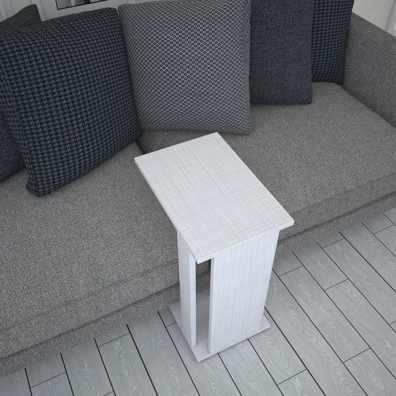 Masuta Pasific C, alb, 61 cm, design compact pentru living si birou [3]