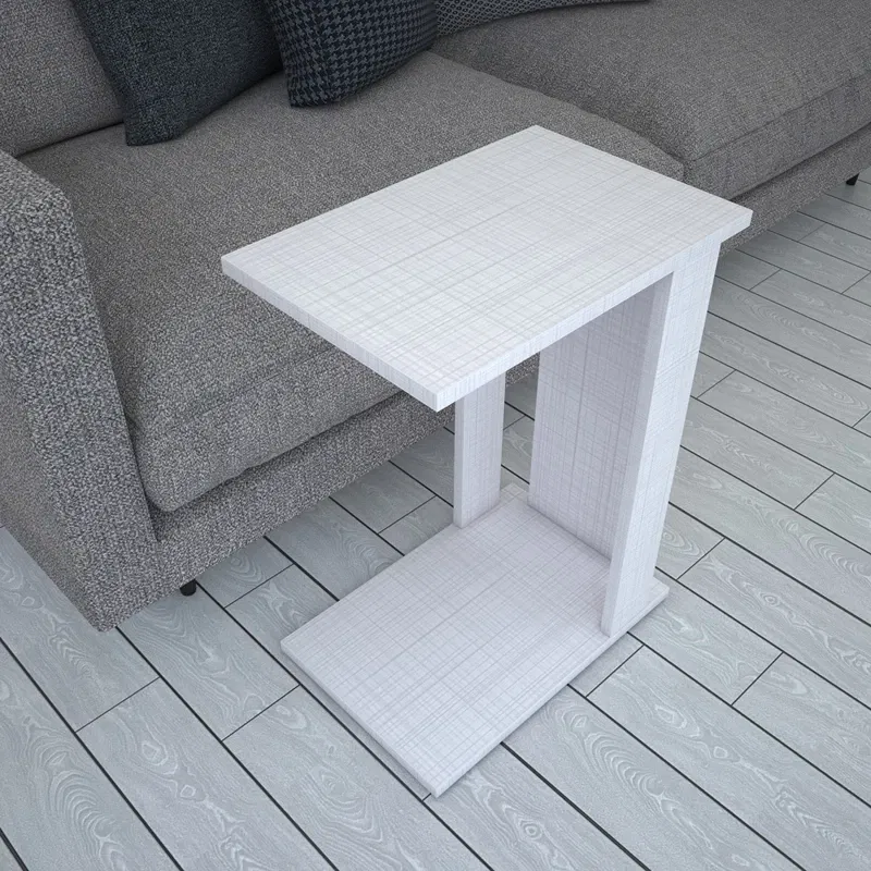 Masuta Pasific C, alb, 61 cm, design compact pentru living si birou [5]