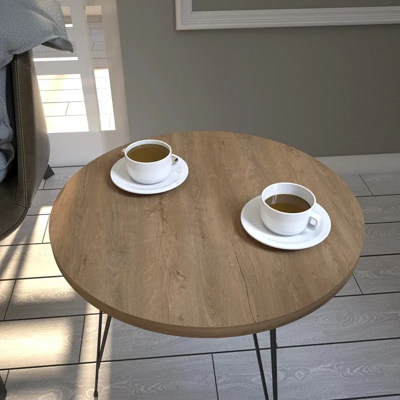 Masuta Sandalf, stejar caucazian, 40 cm, design elegant si versatil [7]