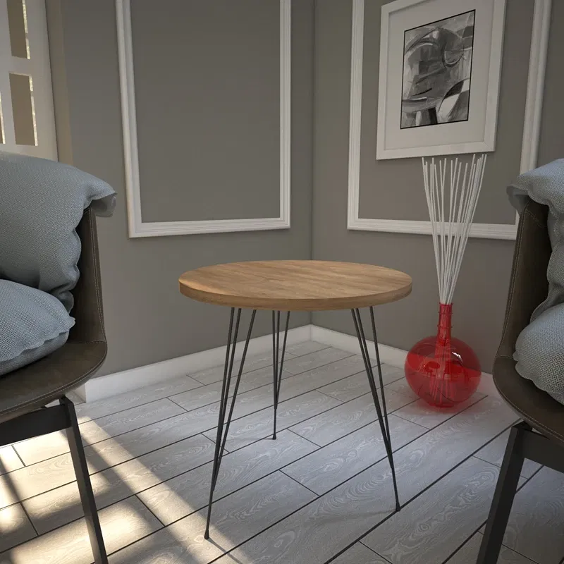 Masuta Sandalf, stejar caucazian, 40 cm, design elegant si versatil [2]