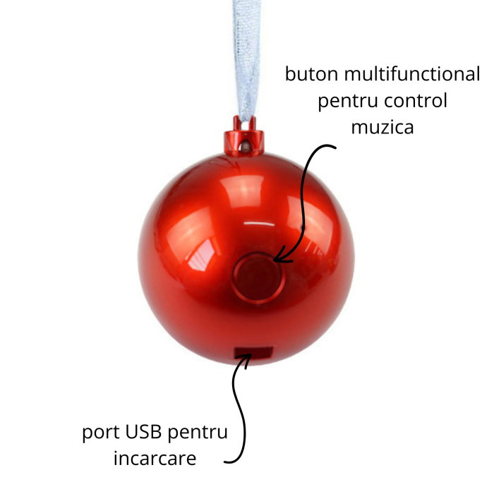 Mini Boxa Portabila cu Bluetooth, Glob de Craciun [17]