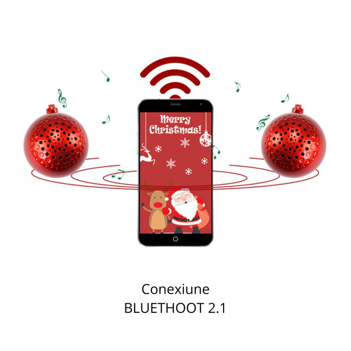 Mini Boxa Portabila cu Bluetooth, Glob de Craciun [18]