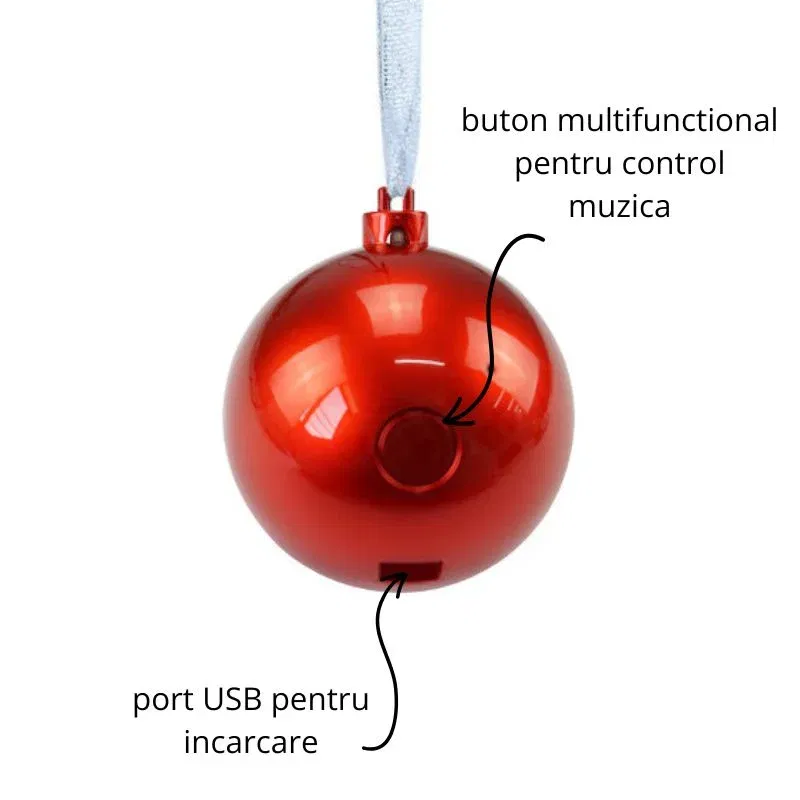 Mini Boxa Portabila cu Bluetooth, Glob de Craciun [17]