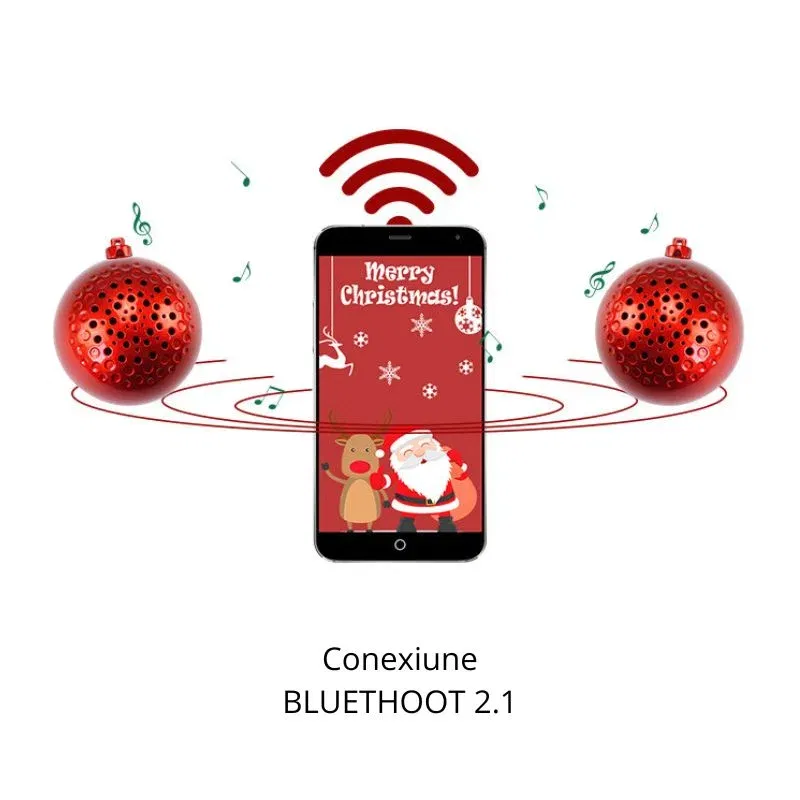 Mini Boxa Portabila cu Bluetooth, Glob de Craciun [16]