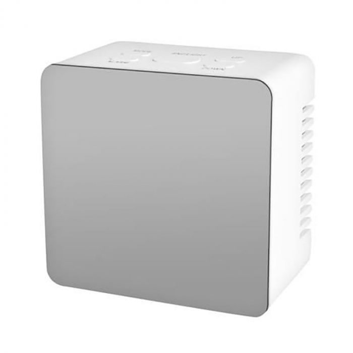 Mini ceas desteptator LED cu termometru si oglinda, patrat [3]
