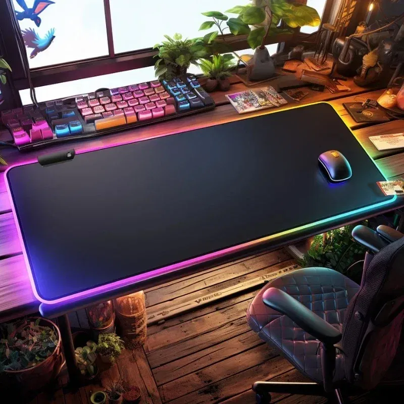 Mouse pad gaming RGB XXL cu iluminare LED [12]