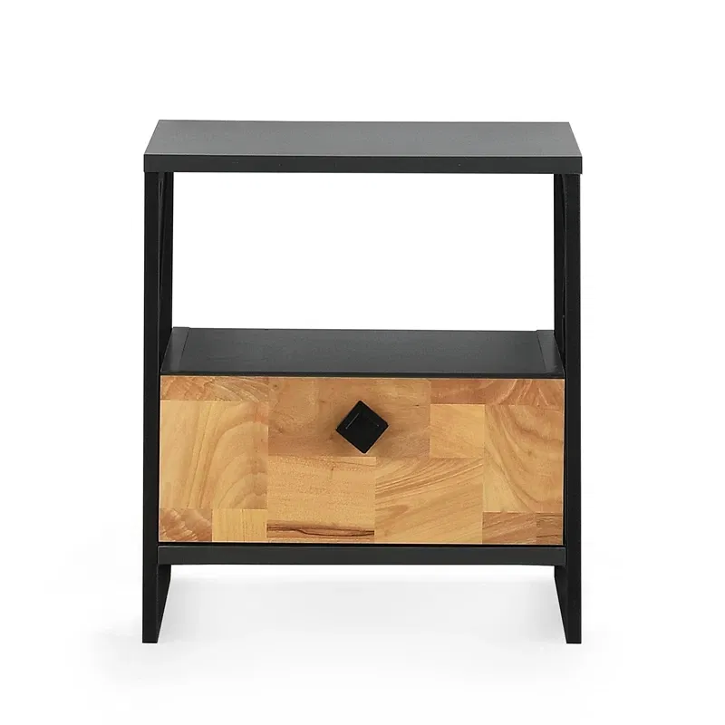 Noptiera Altunizade Antracit cu raft si stil minimalist [5]