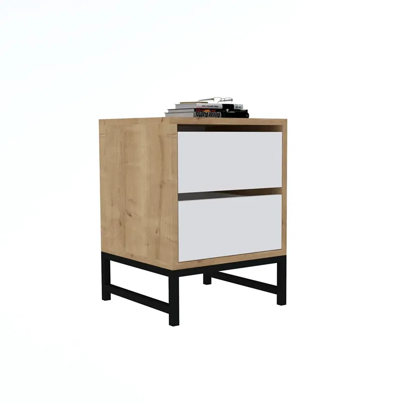 Noptiera Cefalu, alb safir, cu cadru metalic, 40x55 cm [3]