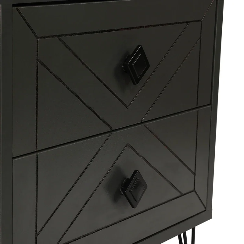 Noptiera Luna antracit cu design modern si spatiu de depozitare [8]